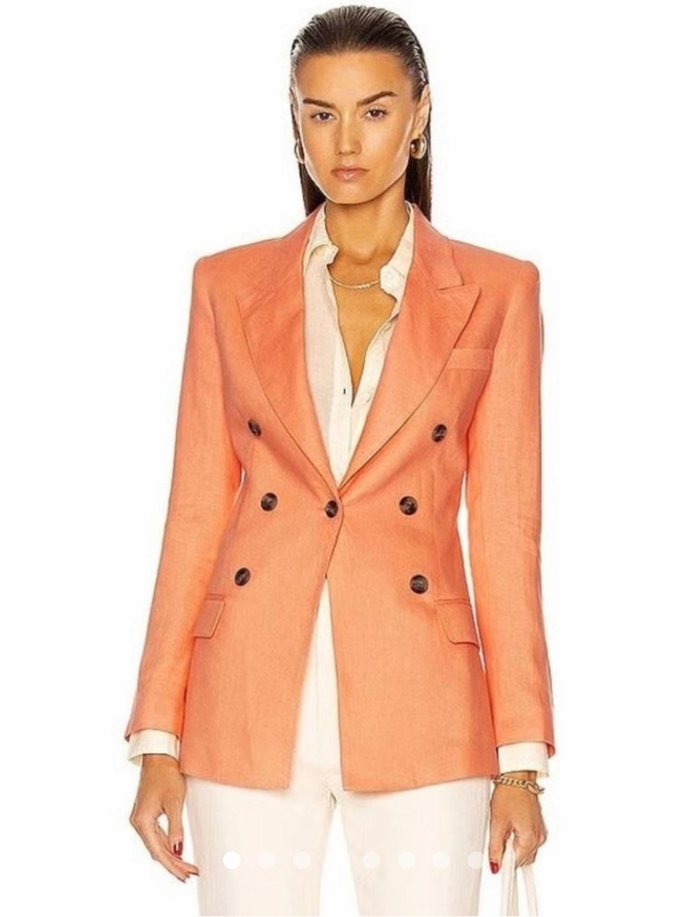 Smythe Linen Coral-Orange Not A DB Blazer